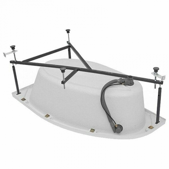 Акриловая ванна AQUANET Mia к/с133 246887 R 140x80 см, угловая, с каркасом, асимметричная