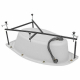 Акриловая ванна AQUANET Mia к/с133 246887 R 140x80 см, угловая, с каркасом, асимметричная