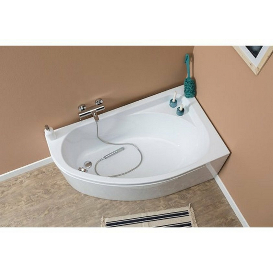Акриловая ванна AQUANET Mia к/с133 246887 R 140x80 см, угловая, с каркасом, асимметричная