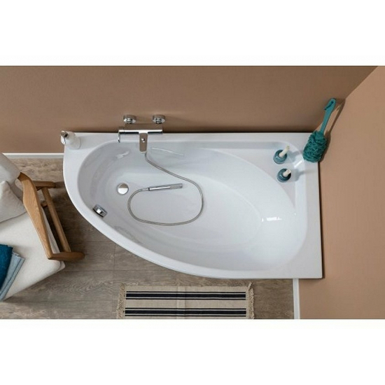 Акриловая ванна AQUANET Mia к/с133 246887 R 140x80 см, угловая, с каркасом, асимметричная