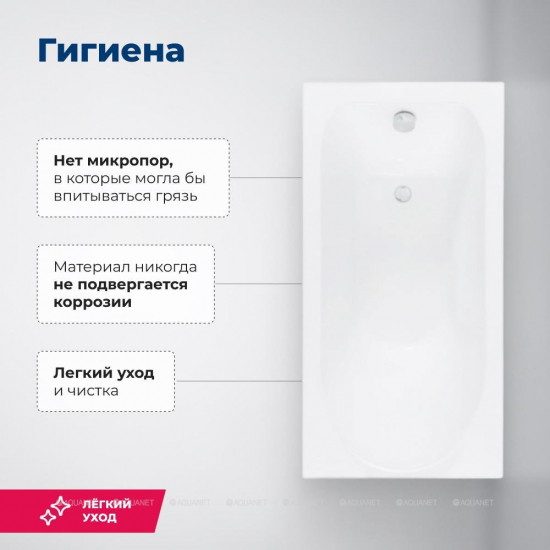 Акриловая ванна AQUANET Nord New 242401 150x70 см, с каркасом