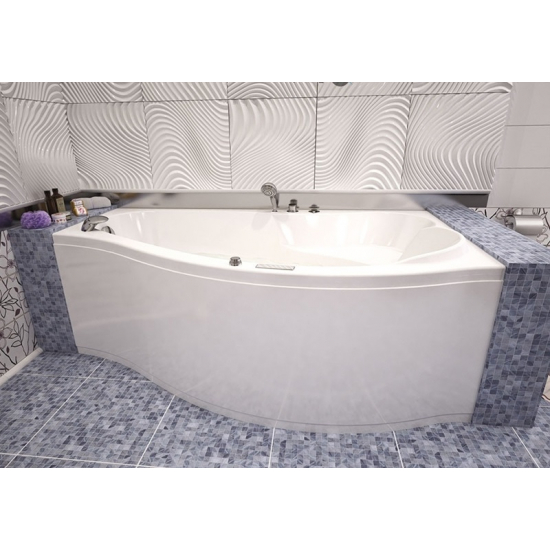Акриловая ванна AQUANET Palma 00205537 R 170x100 см, угловая, с каркасом, асимметричная