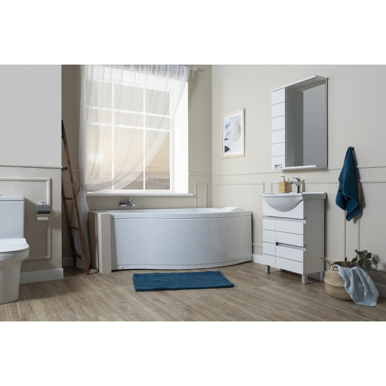 Акриловая ванна AQUANET Palma 00205537 R 170x100 см, угловая, с каркасом, асимметричная