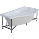 Акриловая ванна AQUANET Palma 00205537 R 170x100 см, угловая, с каркасом, асимметричная