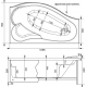 Акриловая ванна AQUANET Palma 00205537 R 170x100 см, угловая, с каркасом, асимметричная