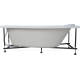 Акриловая ванна AQUANET Palma 00205737 L 170x100 см, угловая, с каркасом, асимметричная