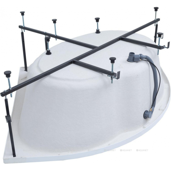 Акриловая ванна AQUANET Santiago 00205545 160x160 см, угловая, с каркасом, четверть круга