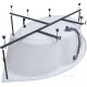 Акриловая ванна AQUANET Santiago 00205545 160x160 см, угловая, с каркасом, четверть круга