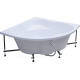 Акриловая ванна AQUANET Santiago 00205545 160x160 см, угловая, с каркасом, четверть круга