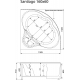 Акриловая ванна AQUANET Santiago 00205545 160x160 см, угловая, с каркасом, четверть круга