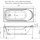 Акриловая ванна AQUANET West New 00240462 150x70 см, с каркасом