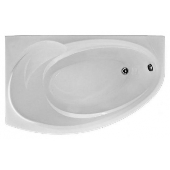 Акриловая ванна BAS Флорида L 160x100 см, угловая, с каркасом, асимметричная