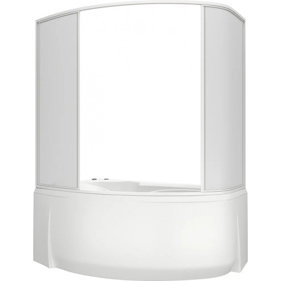 Акриловая ванна BAS Флорида L 160x100 см, угловая, с каркасом, асимметричная