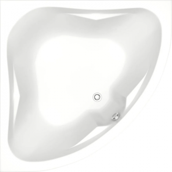 Акриловая ванна BAS Империал 150x150 см, угловая, с каркасом, четверть круга