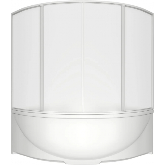 Акриловая ванна BAS Империал 150x150 см, угловая, с каркасом, четверть круга