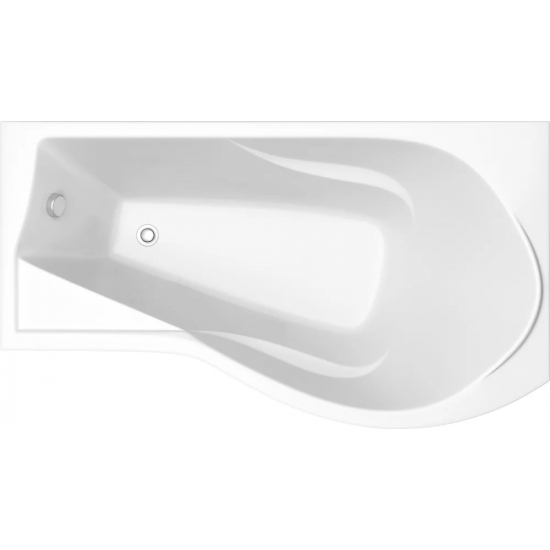 Акриловая ванна BAS Капри R 170x95 см, угловая, с каркасом, асимметричная