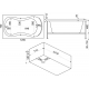 Акриловая ванна BAS Кэмерон 120x70 см, с каркасом