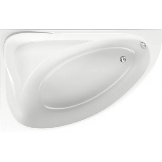 Акриловая ванна BAS Милан L 170x110 см, угловая, с каркасом, четверть круга