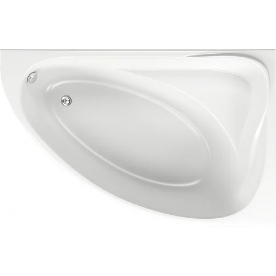 Акриловая ванна BAS Милан R 170x110 см, угловая, с каркасом, четверть круга