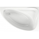 Акриловая ванна BAS Милан R 170x110 см, угловая, с каркасом, четверть круга