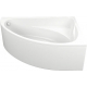 Акриловая ванна BAS Милан R 170x110 см, угловая, с каркасом, четверть круга