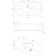 Акриловая ванна BAS Ньюлав В 00063 180x90 см, с каркасом