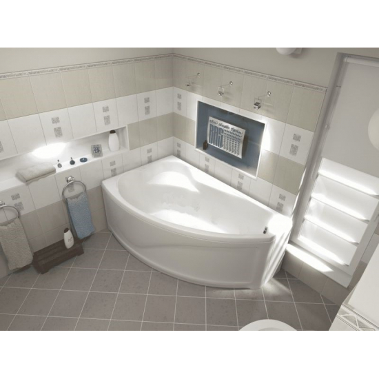 Акриловая ванна BAS Николь L 170x110 см, угловая, с каркасом, асимметричная