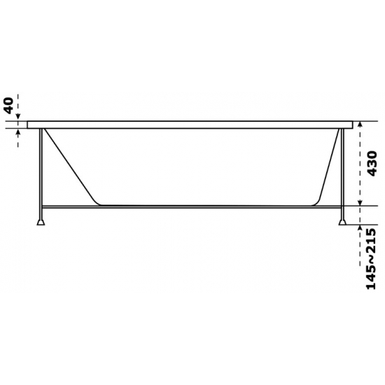 Акриловая ванна BAS Нирвана В 00114 180x80 см, с каркасом