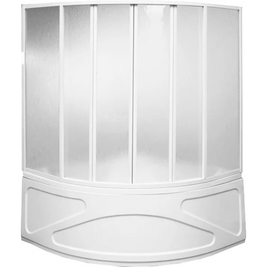 Акриловая ванна BAS Риола 135x135 см, угловая, с каркасом, четверть круга