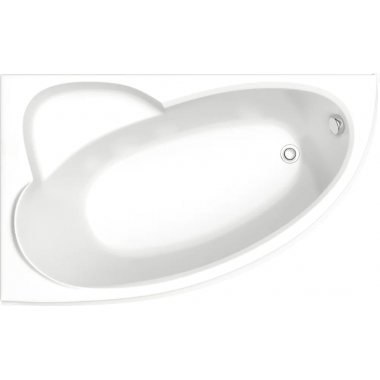 Акриловая ванна BAS Сагра L 160x100 см, угловая, с каркасом, асимметричная