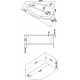 Акриловая ванна BAS Вектра R 150x95 см, угловая, с каркасом, асимметричная