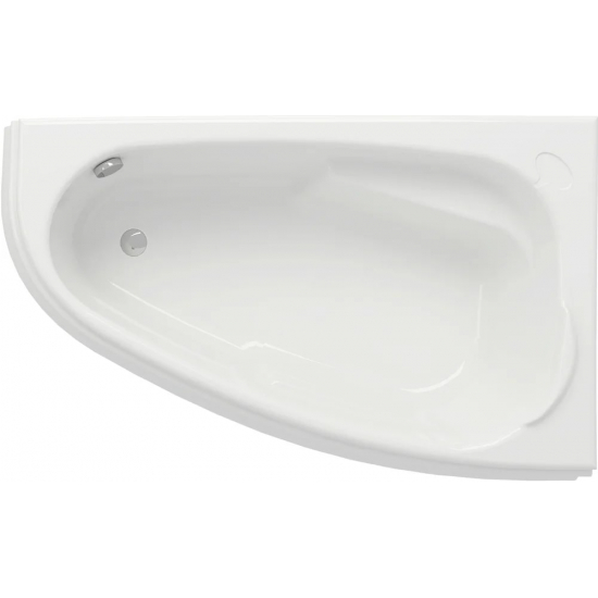 Акриловая ванна CERSANIT Joanna R 140x90 см, угловая, с ножками, ультрабелая, асимметричная