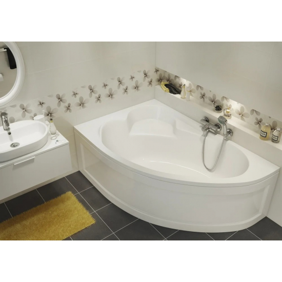 Акриловая ванна CERSANIT Kaliope New L 153x100 см, угловая, с каркасом, асимметричная