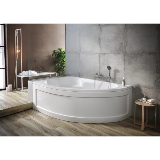 Акриловая ванна CERSANIT Kaliope New L 153x100 см, угловая, с каркасом, асимметричная