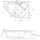 Акриловая ванна CERSANIT Kaliope New R 153x100 см, угловая, с каркасом, асимметричная