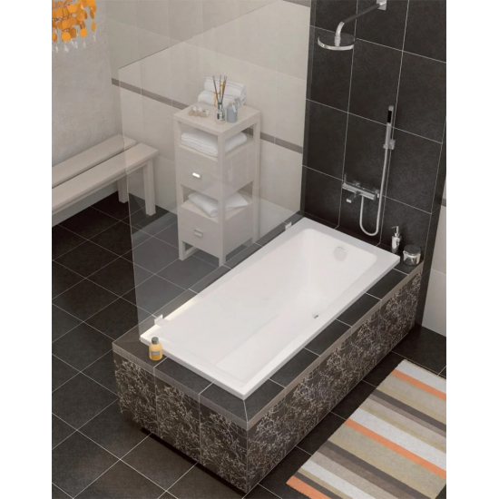 Акриловая ванна CERSANIT Lorena 140x70 см, с каркасом, ультрабелая