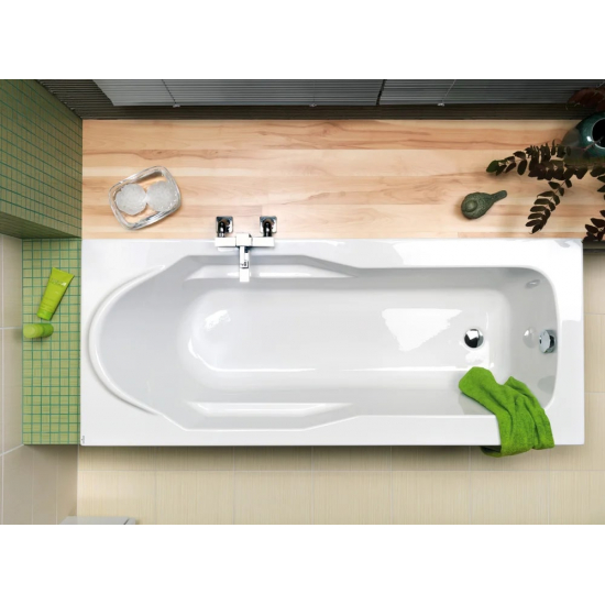 Акриловая ванна CERSANIT Santana 140x70 см, с каркасом, ультрабелая