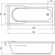 Акриловая ванна CERSANIT Santana 150x70 см, с каркасом, ультрабелая