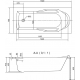 Акриловая ванна CERSANIT Santana 160x70 см, с каркасом, ультрабелая