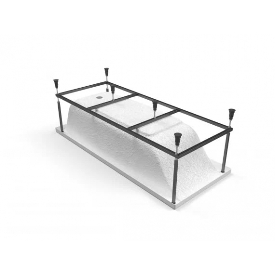 Акриловая ванна CERSANIT Virgo 170x75 см, с каркасом