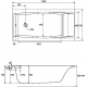 Акриловая ванна CERSANIT Virgo 63352 (WP-VIRGO*150) без опоры 150x75 см