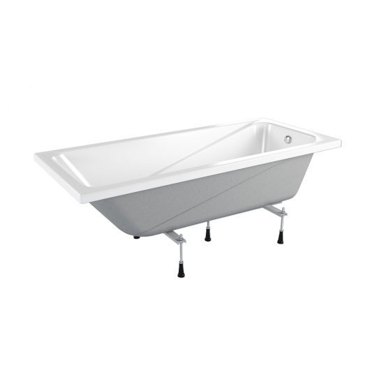 Акриловая ванна МЕТАКАМ Light 170x70 см, c каркасом