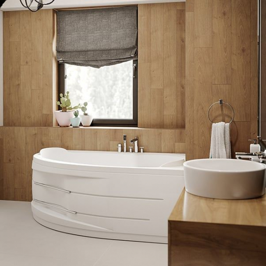 Акриловая ванна MIRSANT Массандра 170x110 Premium, правая