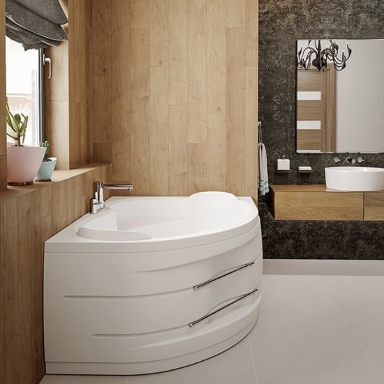 Акриловая ванна MIRSANT Массандра 170x110 Premium, правая