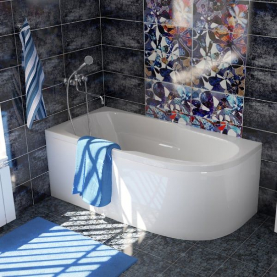 Акриловая ванна MIRSANT Небуг 150x80 Premium, левая