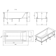 Акриловая ванна ROCA Easy 180x80 см, с каркасом