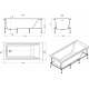Акриловая ванна ROCA Easy ZRU9302904 без опоры 150x70 см