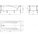 Акриловая ванна ROCA Hall ZRU9302768 без опоры 170x75 см