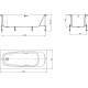 Акриловая ванна ROCA Sureste 160x70 см, с каркасом, с ручками