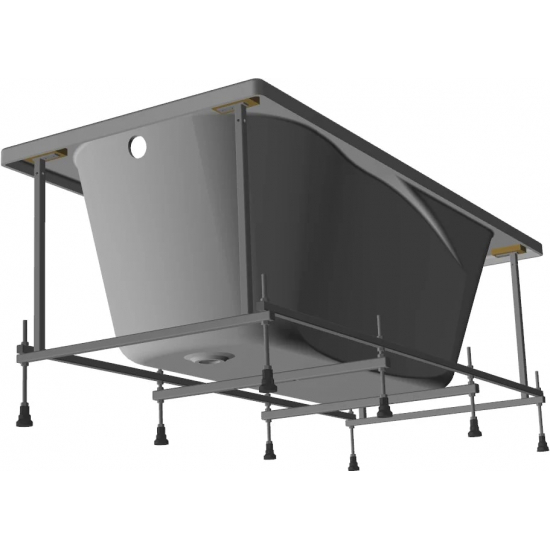 Акриловая ванна ROCA Uno 170x75 см, с каркасом